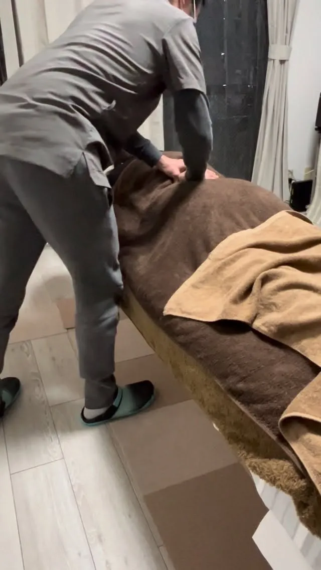 腰が辛いとのことで、徹底的にほぐしました！