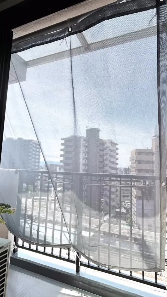 西陽よけ完成！ これでちょっとは凌げるかな？